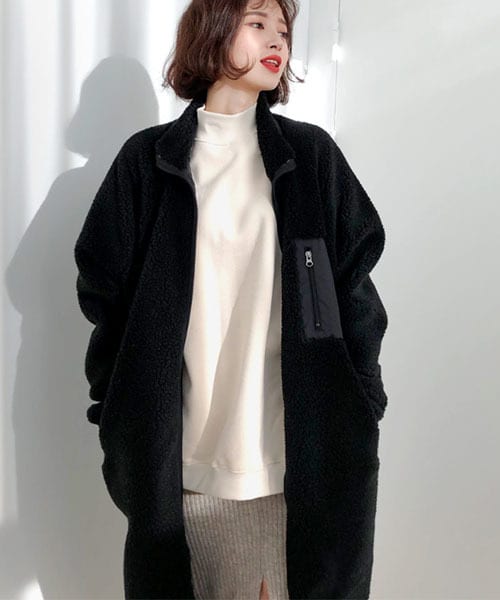DHOLIC(ディーホリック)の「ボア配色リバーシブルコート(その他アウター・レディース・ブラウン/その他/ブラック/ホワイト・FREE)」の3枚目の写真