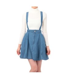 OZOC | フレアデニムジャンパースカート(スカート)