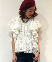 sacai - REKISAMI レキサミ　レーストップス REKISAMI（レキサミ）の「レースブラウス（）」 - WEAR