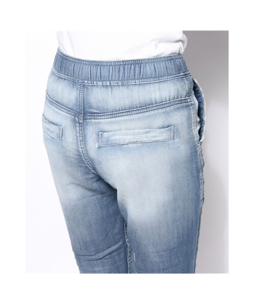 YANUK(ヤヌーク)の「デニム風 紐付きパンツ(14SS) Lounge Pants(パンツ・レディース・ブルー・XS size/S size)」の6枚目の写真