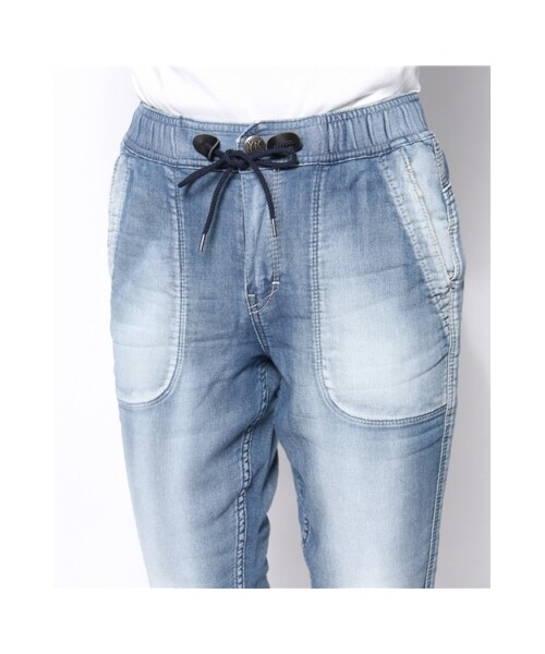 YANUK(ヤヌーク)の「デニム風 紐付きパンツ(14SS) Lounge Pants(パンツ・レディース・ブルー・XS size/S size)」の5枚目の写真