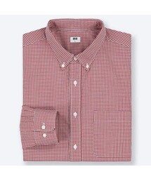 UNIQLO | エクストラファインコットンブロードチェックシャツ（ボタンダウン・長袖）(シャツ/ブラウス)