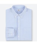 ユニクロ | エクストラファインコットンブロードストライプシャツ（ボタンダウン・長袖）(襯衫)