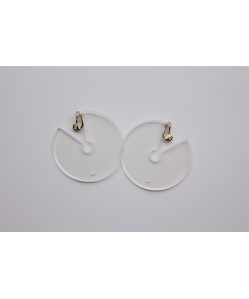 Handmade(ハンドメイド)の「round shape pierce clear(ピアス(両耳用)・レディース・その他)」の1枚目の写真