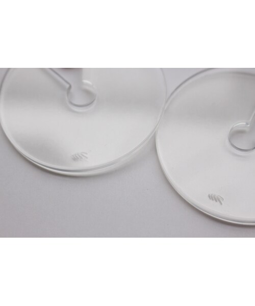 Handmade(ハンドメイド)の「round shape pierce clear(ピアス(両耳用)・レディース・その他)」の2枚目の写真