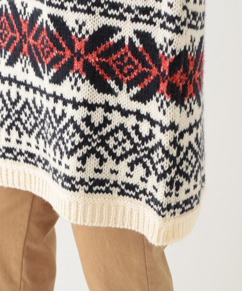 studio CLIP（スタディオクリップ）の「3ゲージノルディックジャガードワンピース（ワンピース/ドレス・オフホワイト/ブラウン）」の9枚目の写真