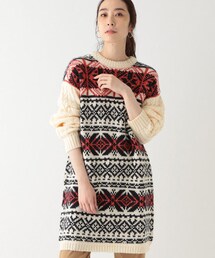 studio CLIP | 3ゲージノルディックジャガードワンピース(ワンピース/ドレス)