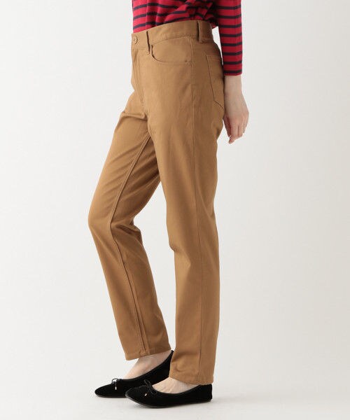 studio CLIP（スタディオクリップ）の「ストレッチサテン裏起毛スリムパンツ（パンツ・ブラック/ベージュ/ブルー）」の7枚目の写真