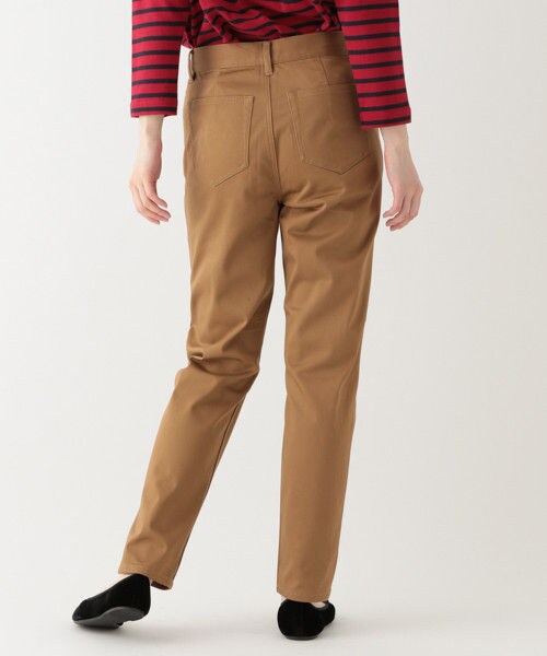 studio CLIP（スタディオクリップ）の「ストレッチサテン裏起毛スリムパンツ（パンツ・ブラック/ベージュ/ブルー）」の8枚目の写真