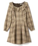 GRL | フレアネックチェックワンピース(ワンピース)