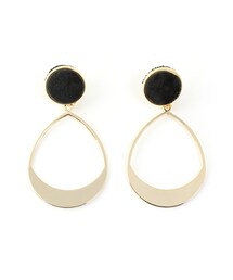 GRL | ベロアサークルｘドロップピアス(ピアス（両耳用）)