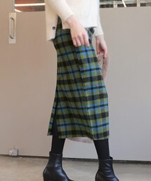 DHOLIC | バックスリットチェックスカート(スカート)