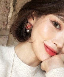 DHOLIC | ツイードパールサークルピアス(ピアス（両耳用）)