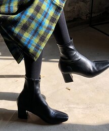 DHOLIC | 2TYPEステッチアンクルブーツ(ブーツ)