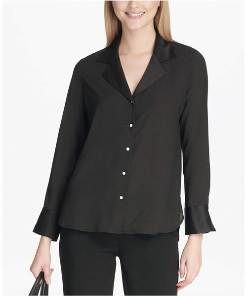 Calvin Klein（カルバン・クライン）の「Calvin Klein Long-Sleeve Button-Front Woven