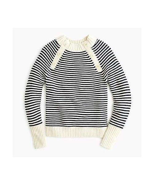 J.Crew,Striped crewneck sweater with 