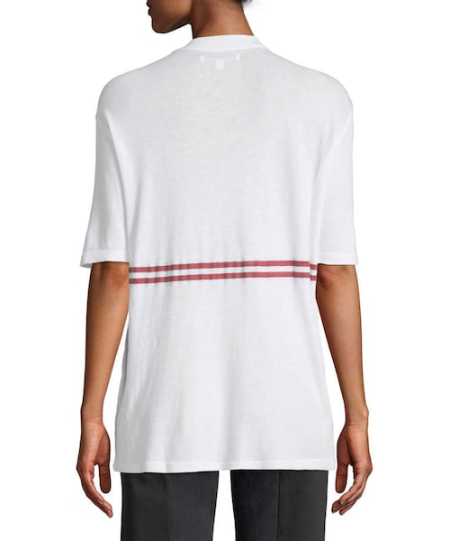 Elizabeth and James(エリザベスアンドジェームス)の「Elizabeth and James Dean Striped Boyfriend Tee(Tシャツ/カットソー・レディース・White・Medium/Large/Small/X-small)」の2枚目の写真