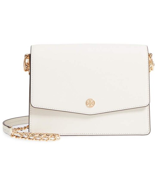 TORY BURCH(トリーバーチ)の「Tory Burch Robinson Convertible Leather Shoulder Bag(ショルダーバッグ・レディース・Pink/White・One Size)」の2枚目の写真