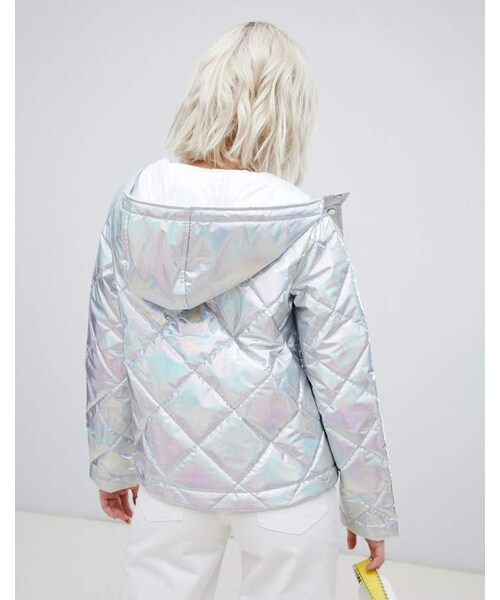 asos（エイソス）の「ASOS DESIGN metallic quilted jacket（マタニティウェア/グッズ）」 WEAR
