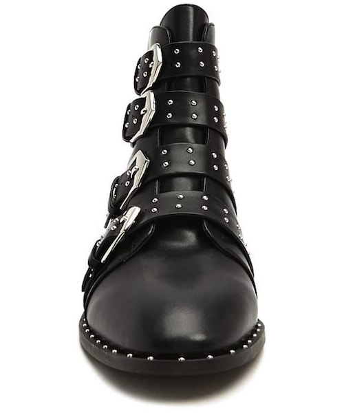 FOREVER 21（フォーエバー トゥエンティーワン）の「Forever 21 Studded Faux Leather Booties（ブーツ・レディース・Black/Gray・5.5/6/7/7.5/10/8/9）」の3枚目の写真