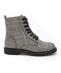 FOREVER 21 | Forever 21 Glen Plaid Combat Boots(ブーツ)