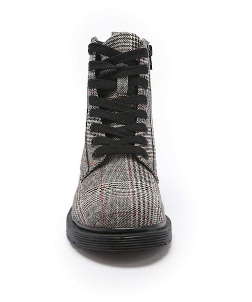 FOREVER 21(フォーエバー トゥエンティーワン)の「Forever 21 Glen Plaid Combat Boots(ブーツ・レディース・Gray・11/6/7/8/9/10)」の3枚目の写真