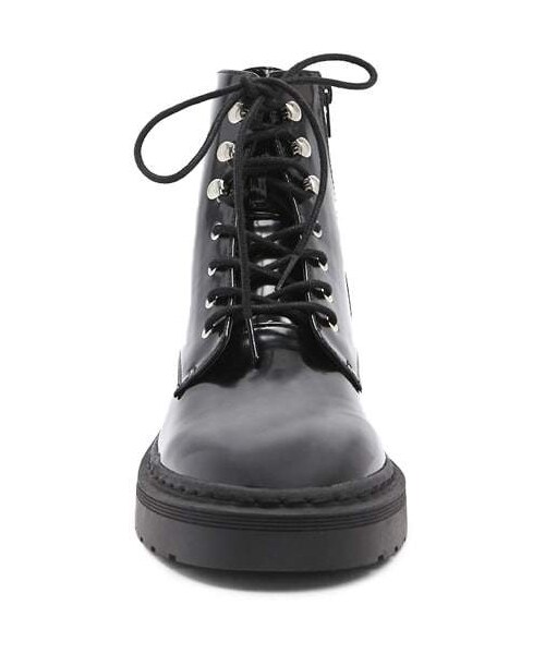 Forever 21 Faux Leather Combat Boots - WEAR