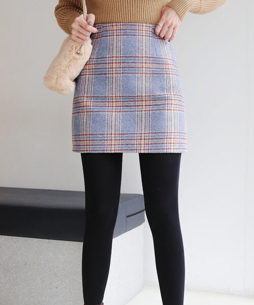DHOLIC（ディーホリック）の「チェックHラインミニスカート（スカート・レディース・ブラック/ブルー/ブラウン・FREE）」の3枚目の写真