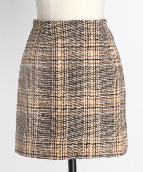 DHOLIC（ディーホリック）の「チェックHラインミニスカート（スカート・レディース・ブラック/ブルー/ブラウン・FREE）」の2枚目の写真