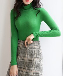 DHOLIC | ハイネックスリムフィットTシャツ(Tシャツ/カットソー)