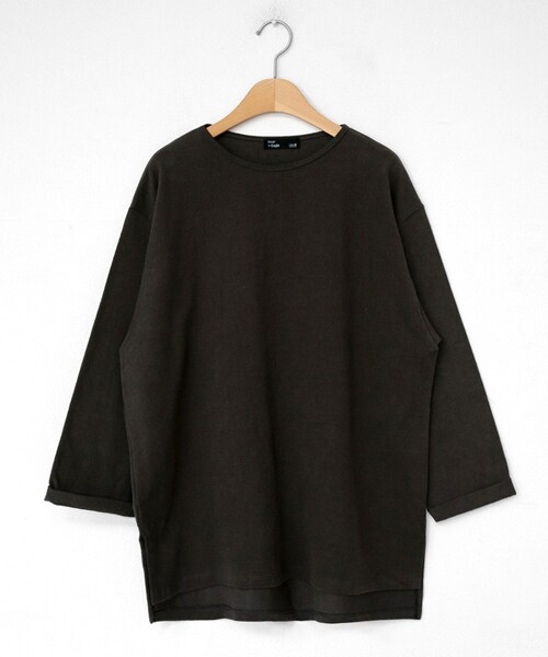 DHOLIC(ディーホリック)の「起毛アンバランスヘムTシャツ(Tシャツ/カットソー・レディース・ホワイト/グレー/ブルー・FREE)」の2枚目の写真