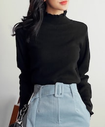 DHOLIC | フリルヘムハイネックニット(ニット/セーター)