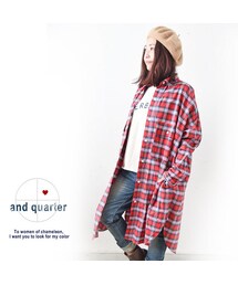 and Quarter | チェックシャツコート(シャツワンピース)
