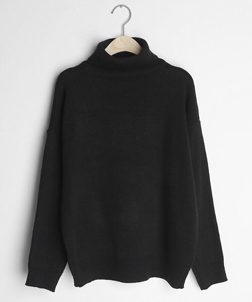 DHOLIC（ディーホリック）の「アクリルタートルネックニット（ニット/セーター・レディース・ベージュ/ホワイト/レッド/ブルー/ブラック/ブラウン・FREE）」の3枚目の写真