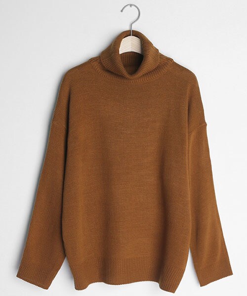 DHOLIC（ディーホリック）の「アクリルタートルネックニット（ニット/セーター・レディース・ベージュ/ホワイト/レッド/ブルー/ブラック/ブラウン・FREE）」の4枚目の写真