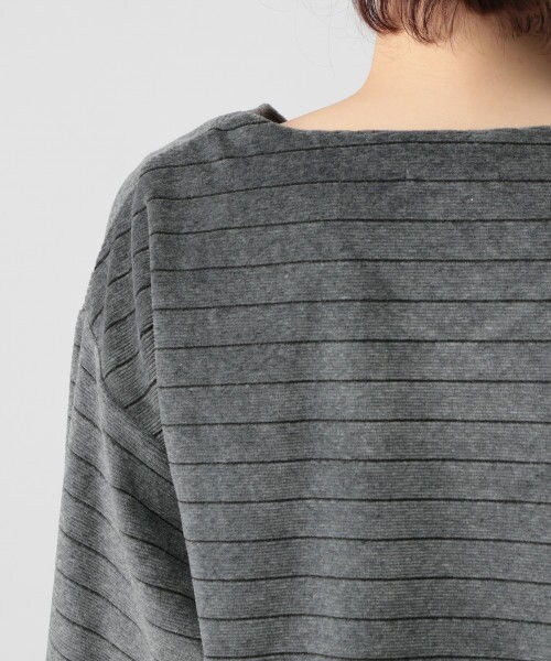 studio CLIP(スタディオクリップ)の「カットコールボーダーVネックプルオーバー(トップス・アイボリー×ホワイト/グレー/ボルドー/ブラウン)」の12枚目の写真