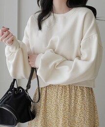 DHOLIC | 裏起毛クロップドスウェット(スウェット)