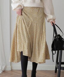 DHOLIC | ウエストゴム花柄フレアスカート(スカート)