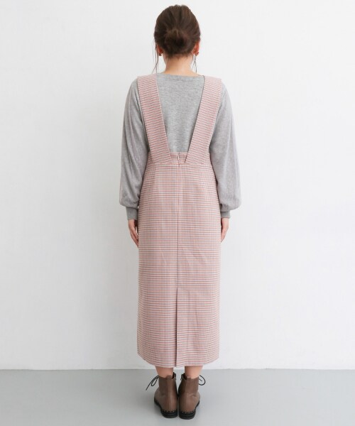 KBF(ケイビーエフ)の「KBF+千鳥格背心裙(ワンピース/ドレス・レディース・紫色/綠色/灰色・one)」の18枚目の写真