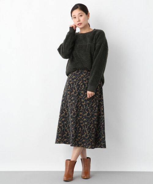 LEPSIM（レプシィム）の「ボアクループルオーバー／ＬＳ（トップス・アイボリー/チャコールグレー/モカ）」の7枚目の写真