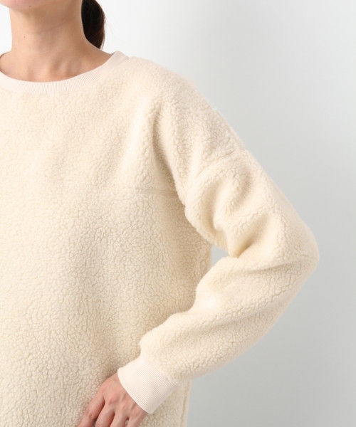 LEPSIM（レプシィム）の「ボアクループルオーバー／ＬＳ（トップス・アイボリー/チャコールグレー/モカ）」の13枚目の写真