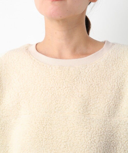 LEPSIM（レプシィム）の「ボアクループルオーバー／ＬＳ（トップス・アイボリー/チャコールグレー/モカ）」の12枚目の写真