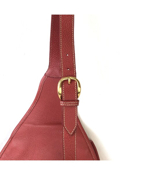 STORES.jp(ストアーズドットジェーピー)の「GUCCI グッチ ホースビット スウェード ボディバッグ レッド vintage ヴィンテージ オールドグッチ(ショルダーバッグ・レディース・その他)」の4枚目の写真