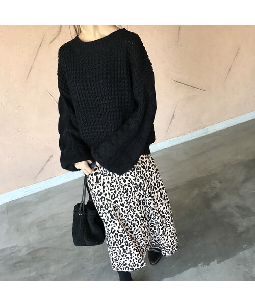 copine（コピン）の「ケーブルボリューム袖ざっくりルーズニット（3color）（ニット/セーター・レディース・その他）」の9枚目の写真