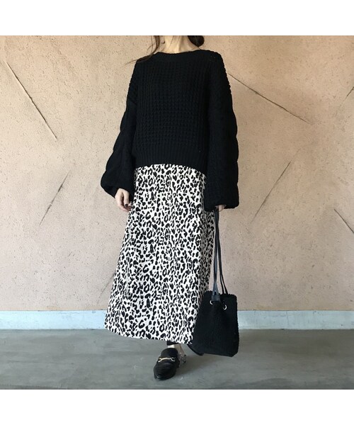 copine（コピン）の「ケーブルボリューム袖ざっくりルーズニット（3color）（ニット/セーター・レディース・その他）」の7枚目の写真