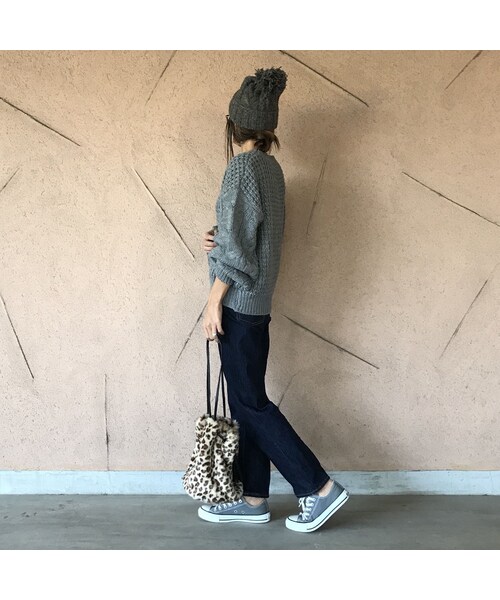 copine（コピン）の「ケーブルボリューム袖ざっくりルーズニット（3color）（ニット/セーター・レディース・その他）」の11枚目の写真