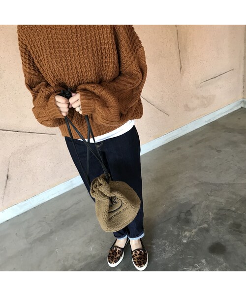 copine（コピン）の「ケーブルボリューム袖ざっくりルーズニット（3color）（ニット/セーター・レディース・その他）」の5枚目の写真