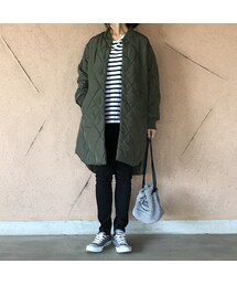 copine | 最後の再々入荷！大人気シリーズ！ノーカラーリブキルティングコート（2color）(その他アウター)
