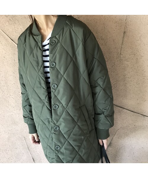 copine(コピン)の「最後の再々入荷!大人気シリーズ!ノーカラーリブキルティングコート(2color)(その他アウター・レディース・その他)」の9枚目の写真