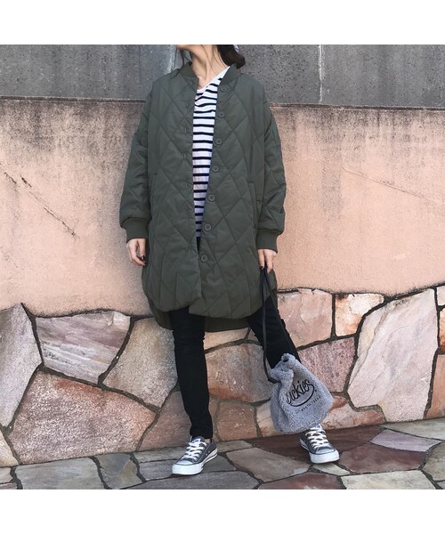 copine(コピン)の「最後の再々入荷!大人気シリーズ!ノーカラーリブキルティングコート(2color)(その他アウター・レディース・その他)」の5枚目の写真